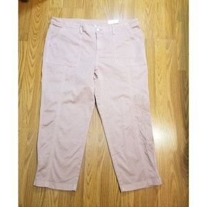 Chico's Charmed Twill Embroidered Ankle Pants Size 3.5R (US 18R) NWT